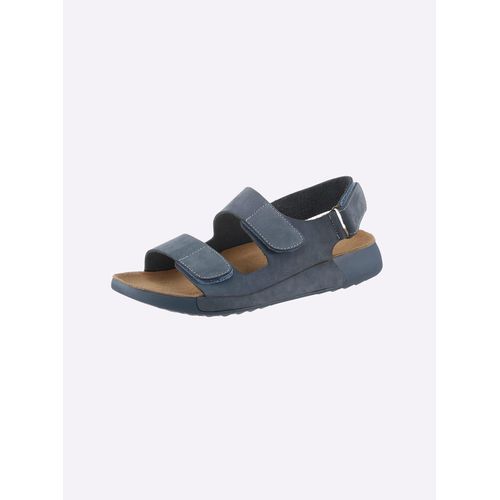 Sandale CASUAL LOOKS, Damen, Gr. 39, blau (hellblau), Nubukleder, sportlich, Schuhe