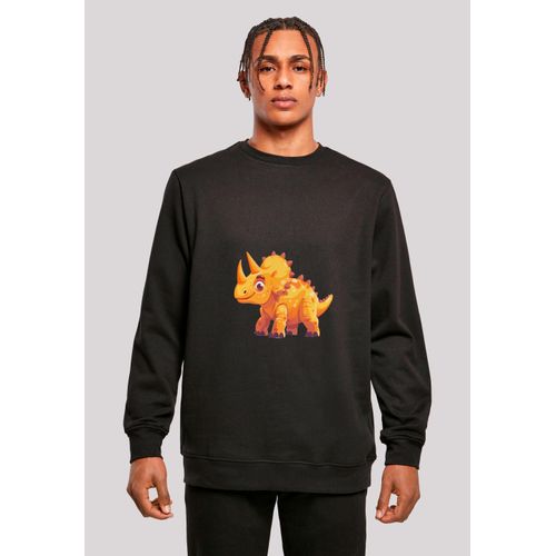 Sweatshirt F4NT4STIC "Süßer Triceratops Dinosaurier", Herren, Gr. M, schwarz, Obermaterial: 50% Baumwolle, 50% Polyester, regular fit, Rundhals, ohne Bündchen, Sweatshirts Sweatshirt, Premium Qualität