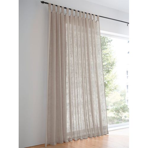 Gardine HEINE HOME Gr. 1, grau (taupe), B:140cm H:145cm, Polyester, Gardinen