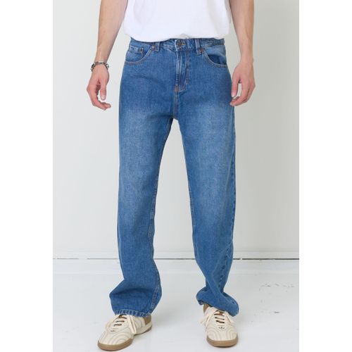 Loose-fit-Jeans DENIM PROJECT, Herren, Gr. 34, Länge 34, blau denim wash, Denim/Jeans, Obermaterial: 100% Baumwolle, casual, loose fit lang, Jeans, in blauer Waschung