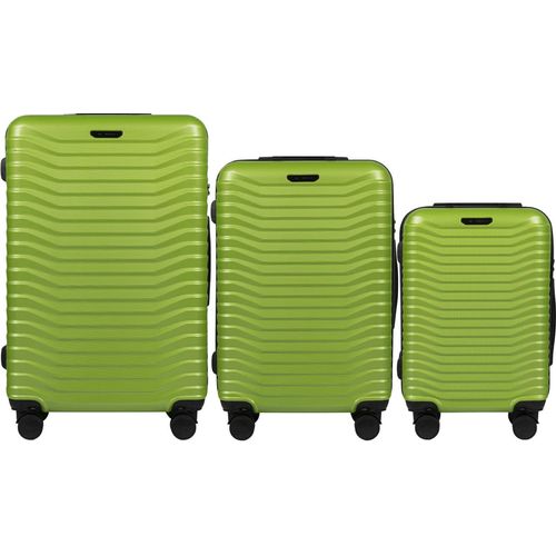 Wings SEA EAGLE 3er Trolleyset Grün, Polycarbonat, TSA Schloss