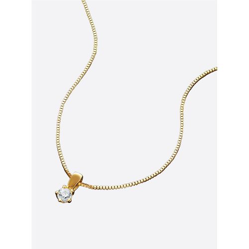 Ketten-Anhänger LADY, gold (gelbgold 585), Schmuckanhänger, Damen, 0,10 ct., Gelbgold 585