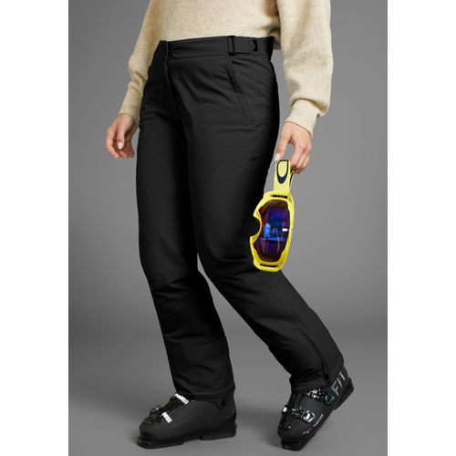 Skihose MAIER SPORTS, Damen, Gr. 48, N-Gr, schwarz, Obermaterial: 100% Polyester, sportlich, Hosen, Wasserdicht & verstellbarer Taillenbund & große Größen