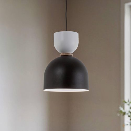 Hängeleuchte Clementine, schwarz/weiß, 1-flammig, E27