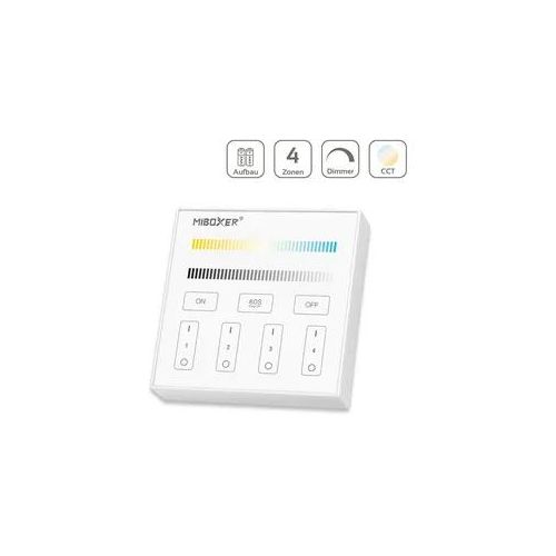 MiBoxer CCT Wandschalter 4 Zonen Aufbau Dimmen Schalten Farbsteuerung batteriebe...