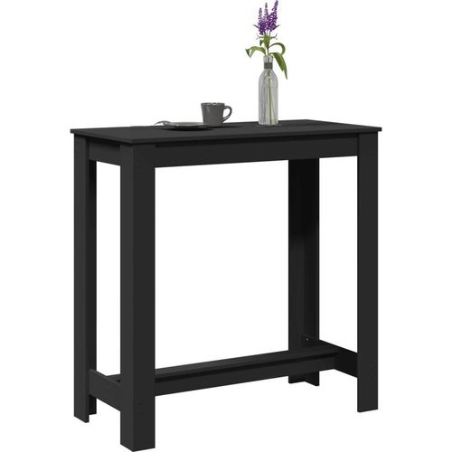 Bartisch Schwarz 102x50x103,5 cm Holzwerkstoff