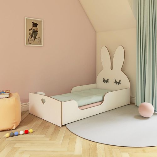 Need Sleep Bodenbett Kinderbett Hase 70x160 cm aus MDF
