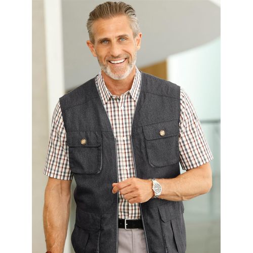 Kurzweste MARCO DONATI, Herren, Gr. 58, grau, 100% Polyester, unifarben, meliert, Westen