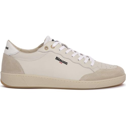 Weißer Herrensneaker mit Kontrastdetails und herausnehmbarem Fußbett