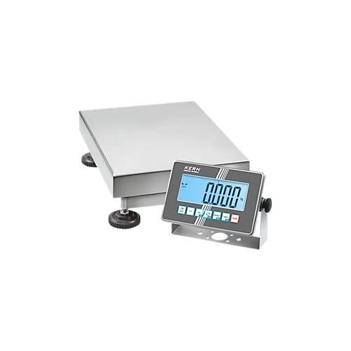 KERN SXC 10K-3 – Hochpräzise Plattformwaage aus Edelstahl, Wägebereich 15 kg, Ablesbarkeit 0,001 kg, IP68
