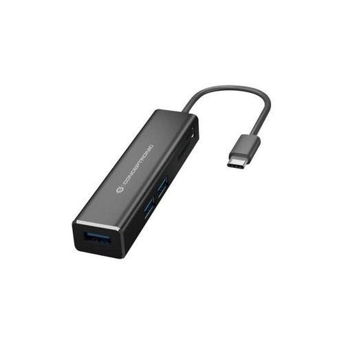 Conceptronics Conceptronic DONN08B - hub - 3 ports USB-Hubs - 3 - Schwarz