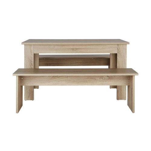 Tischgruppe 3-teilig Bastian - holzfarben - 75 cm - 77 cm - Sconto