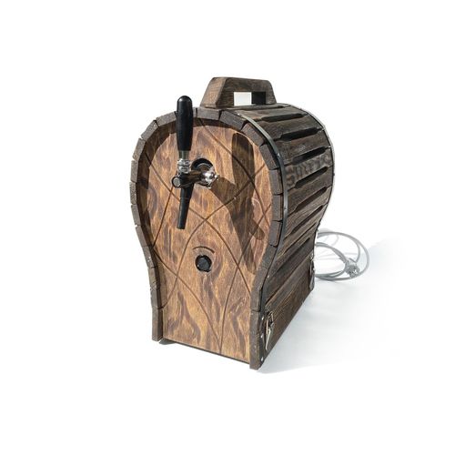 Zapfanlage, Bierzapfanlage JET 30 mit Holzfass Optik