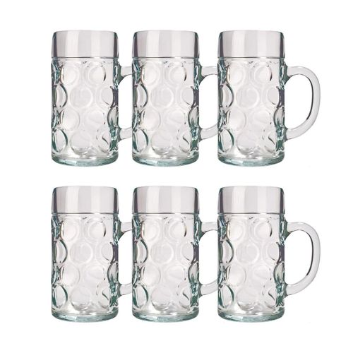 Bierglas, Bierkrug, Maßkrug, Bierseidel 6er Set Biergläser, ISAR - 0,5 Liter