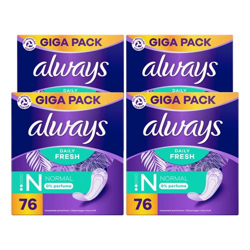 Always Slipeinlagen GigaPack Normal 76 Stück, 4er Pack