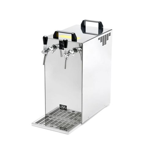 Zapfanlage Kontakt 155 - Green Line - Bierzapfanlage 2-leitig Trockenkühlgerät aus Edelstahl, 160 Liter/h