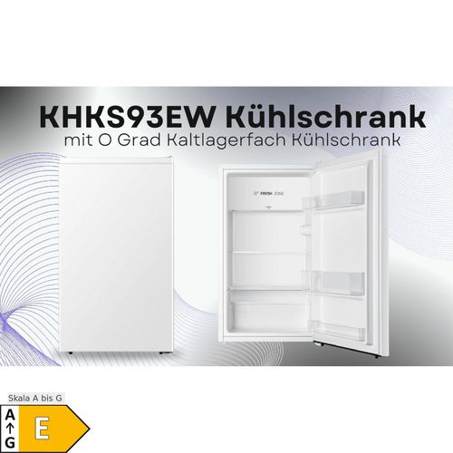 PKM Kühlschrank KHKS93EW - weiß, 94L, Freistehend, mit Kaltlagerfach, 84 cm