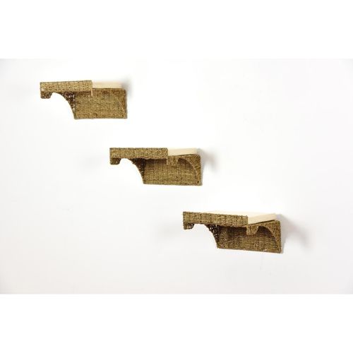 Rohrschneider Wandmulde Seegras schwarz 3er Set