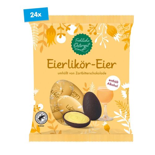 Fröhliche Osterzeit Eierliköreier 150 g, 24er Pack