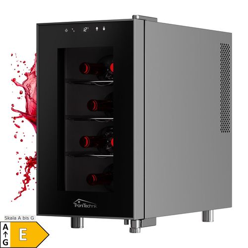 TroniTechnik® Weinkühlschrank Marseille, Getränkekühlschrank, Minibar Weinkühler, 23 Liter, 8 Flaschen