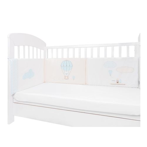 Kikkaboo Nestchen my Home Babybett 140 x 70 cm Bettumrandung 210 cm Baumwolle hellblau