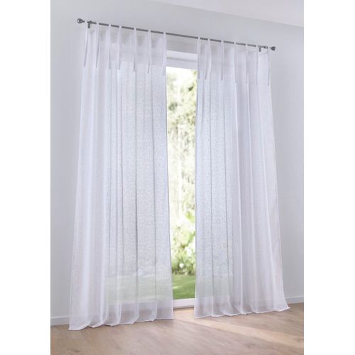 Gardine HEINE HOME Gr. 4, weiß, B:140cm H:245cm, Polyester, Gardinen