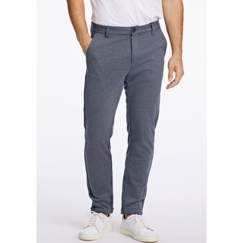 Stoffhose LINDBERGH, Herren, Gr. XXL, N-Gr, blau (blau mix), Stoff, Obermaterial: 75% Polyester, 22% Viskose, 3% Elasthan. Futter: 65% Polyester, 35% Baumwolle, meliert, casual, slim fit knöchellang, Hosen, mit Stretch