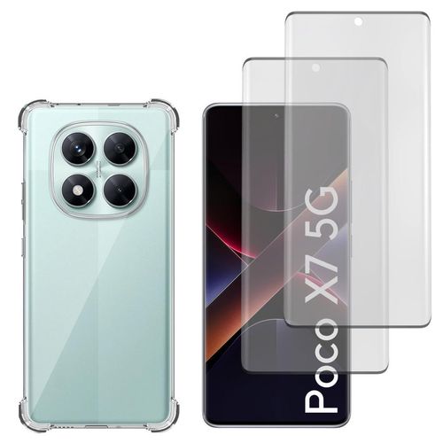 Hülle Xiaomi Poco X7 5G und 2 schutzfolien - TPU - Transparent