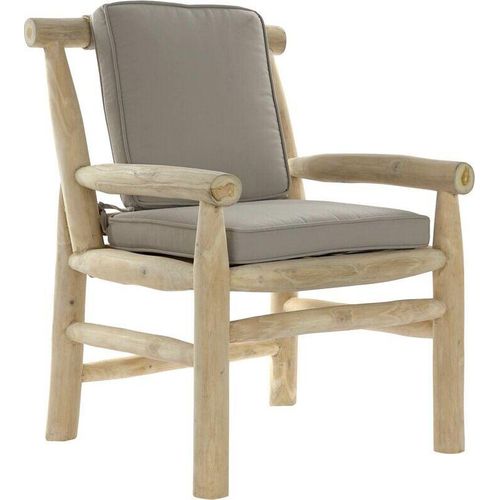 Gartenstuhl DKD Home Decor natürlich Hellgrau Teakholz 65 x 80 x 92 cm