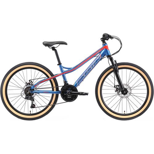 Jugendfahrrad BIKESTAR Gr. 33, blau (blau, gelb), Fahrräder, Kinder, 33cm, 24 Zoll (60,96cm), für Damen und Herren, Kettenschaltung