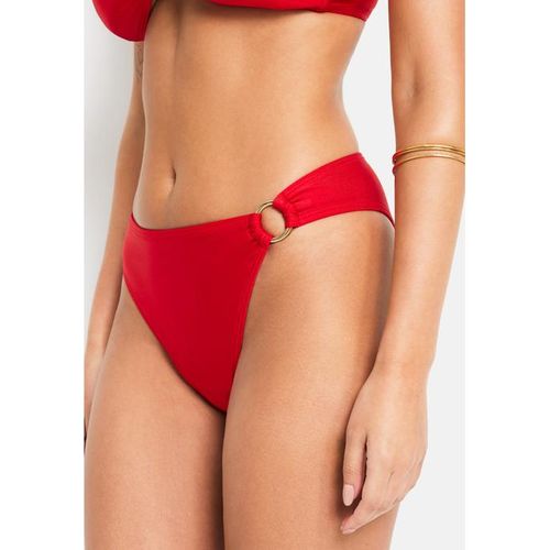 LSCN BY LASCANA Bikini-Hose 'Baila' rot Gr. 46. Mit Zierringe