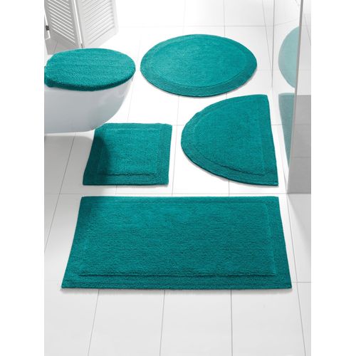 Badematte HEINE HOME Gr. 3, blau (petrol), rechteckig (60cm x 100cm),, Badematten