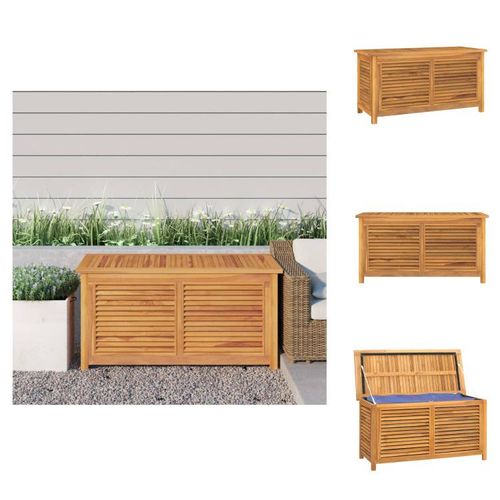 vidaXL Gartenbox mit Beutel 114x50x58 cm Massivholz Teak - Gartenboxen