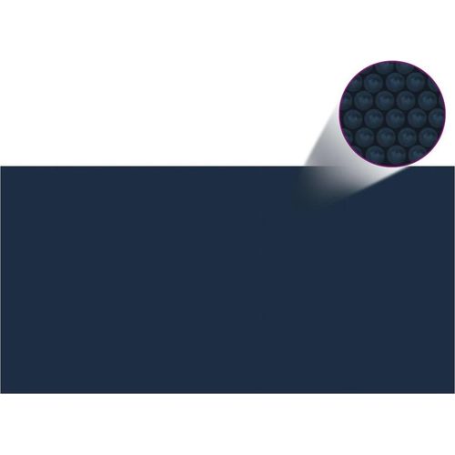 Möbel Treibende Pool-Solarplane PE 1000x500 cm Schwarz und Blau - Poolzubehör 92970