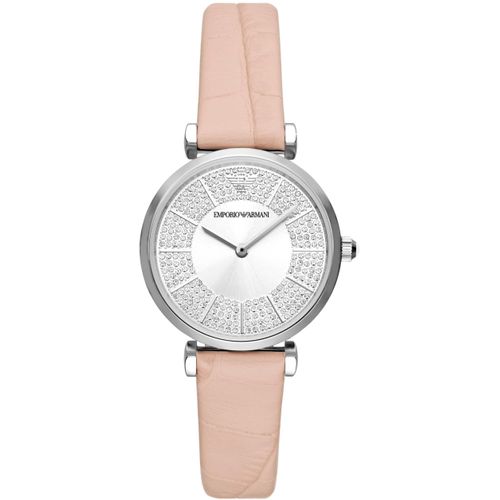 Quarzuhr EMPORIO ARMANI, rosa, Armbanduhren, Damen, Armbanduhr, Damenuhr, Edelstahlarmband, analog