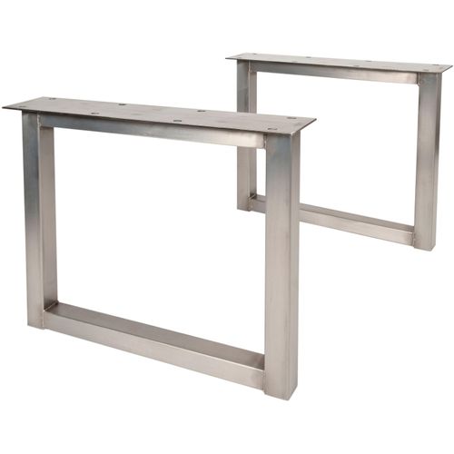 Tischbein SIT, silber (antiksilber), B:75cm H:73cm T:15cm, Tischbeine, modernes Kufen-Gestell