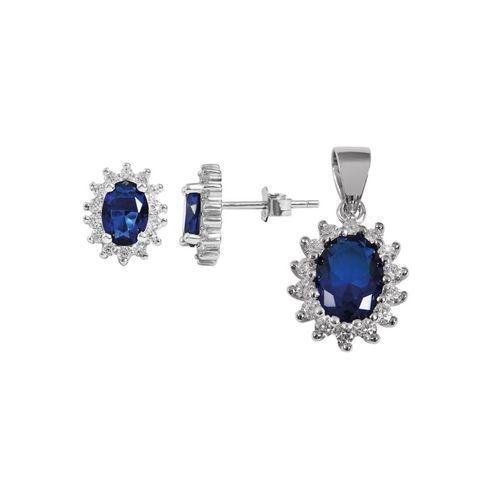 Ketten-Anhänger ADELIA´S, blau, Schmuckanhänger, Damen, Silber 925 (Sterlingsilber)