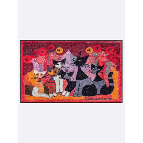 Fußmatte SALONLOEWE Gr. 3, rot (rot, gemustert), B:75cm H:7mm L:120cm, Polyamid, Kunstfaser, Teppiche