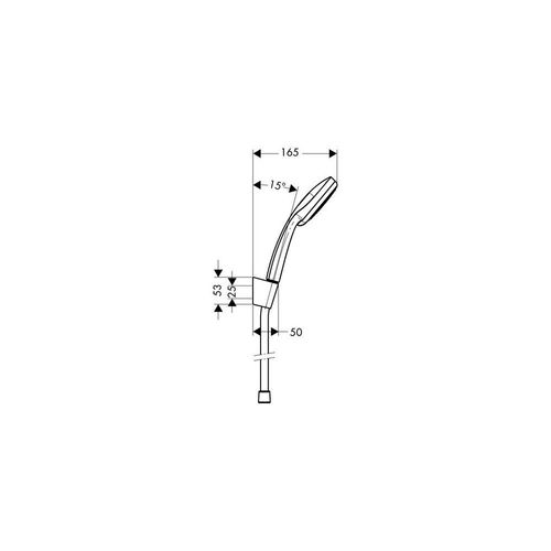 hansgrohe Croma 100 Brausehalterset Vario mit Brauseschlauch 1,60m, Chrom 27594000