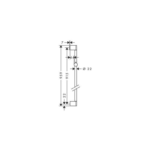 hansgrohe Unica Brausestange Croma 959mm, Chrom 26506000