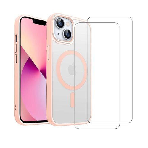 Hülle iPhone 13 und 2 schutzfolien - TPU - Rosa