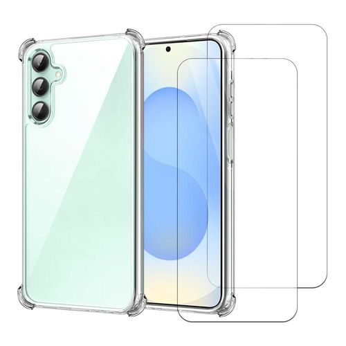 Hülle Galaxy S24 fe und 2 schutzfolien - TPU - Transparent