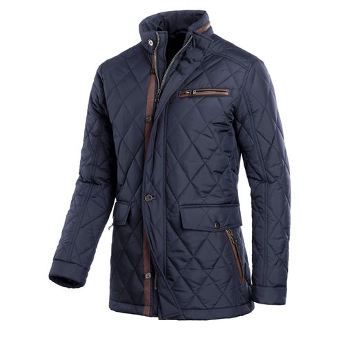 Langjacke MARCO DONATI, Herren, Gr. 62, blau (marine), 100% Polyester, unifarben, Langarm, Jacken