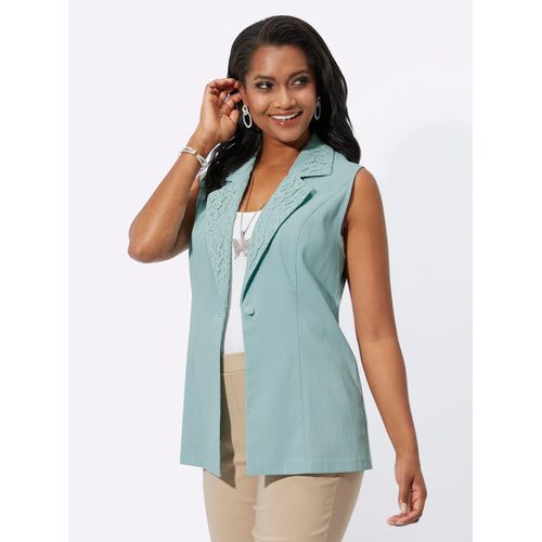 Anzugweste LADY, Damen, Gr. 44, grün (kalkmint), 97% Polyester, 3% Elasthan, unifarben, Westen