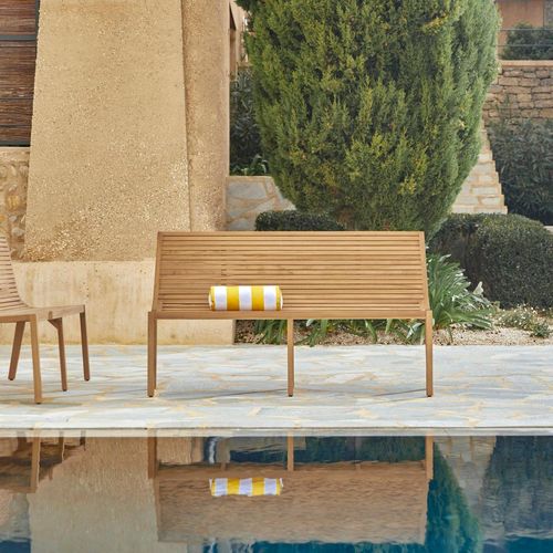 Gartenbank Teo aus Teakholz, 2-Sitzer