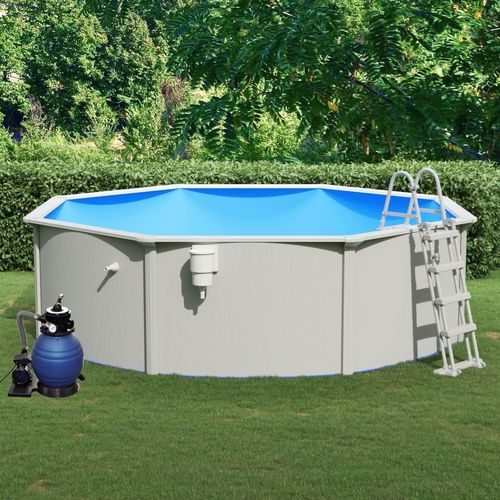 Pool Mit Sicherheitsleiter 610X360X120 Cm | Größe: Ø 460 x 120 cm | Modell: Pool Leiter Pumpe
