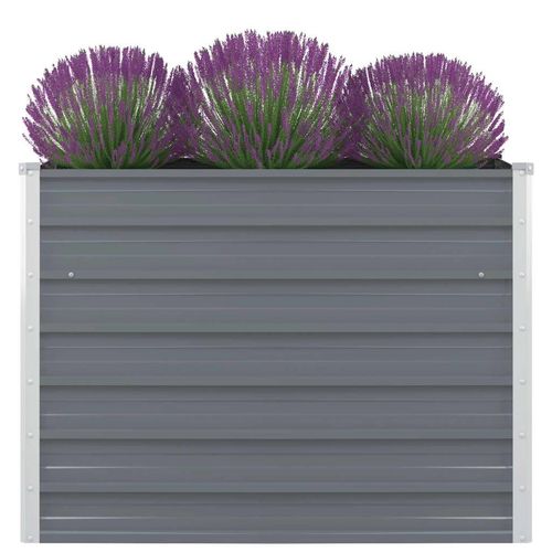 Hochbeet 100 X 100 X 77 Cm Verzinkter Stahl | Farbe: Grau
