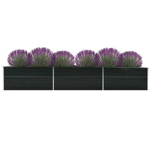 Garten-Hochbeet Verzinkter Stahl | Größe: 480 x 80 x 77 cm