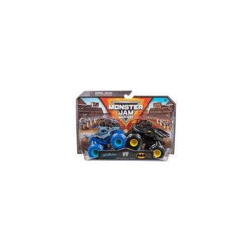 Monster Jam - Batmobil vs. Megalodon, Spielfahrzeug 2er-Pack, Maßstab 1:64