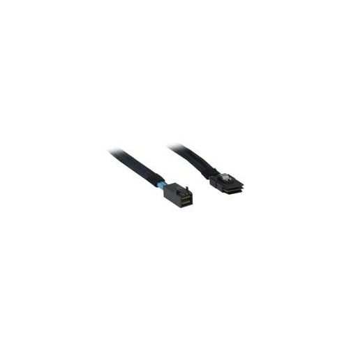 Kabel SFF 8643 ></noscript> SFF 8087 schwarz, 0,75 Meter (ummantelt)